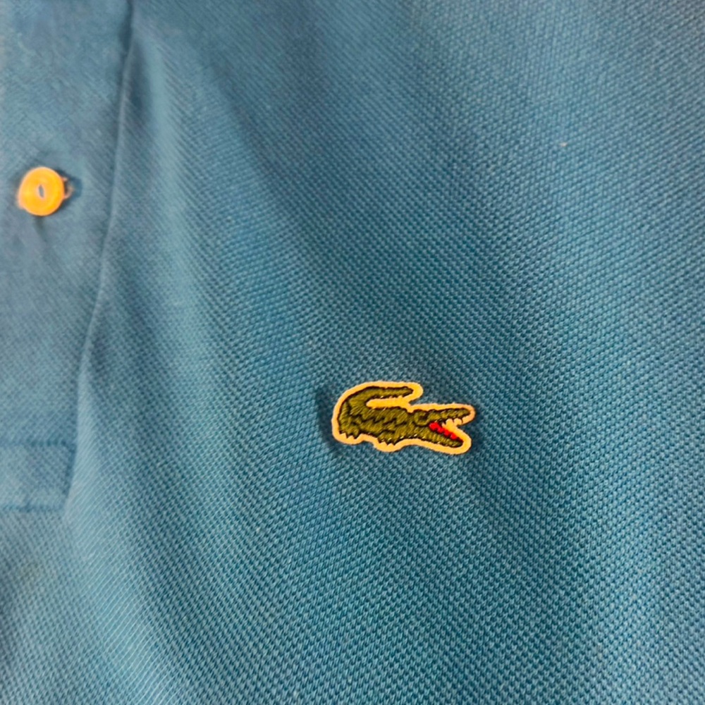Men’s Lacoste Teal Blue Polo Shirt Size 4 (Small) - Picture 3 of 6
